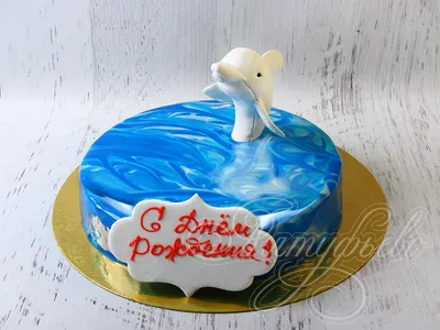 Торт с дельфинами - 75 фото