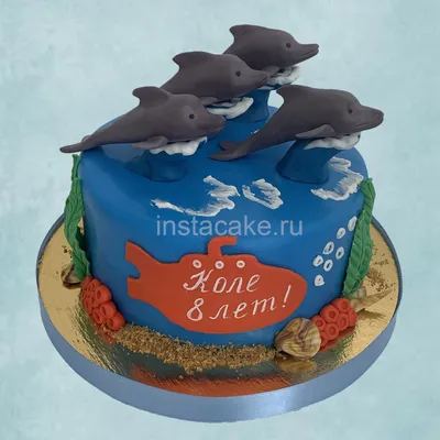 Торт «В морском стиле» категории торты «Дельфины»