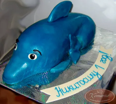 Торт с дельфинами (87 фото)
