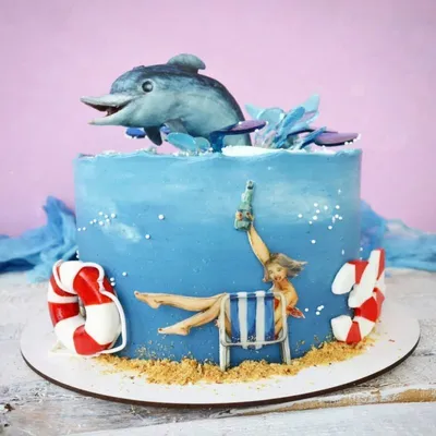Торт \"дельфины\" - популярные — на заказ в городе Одинцово