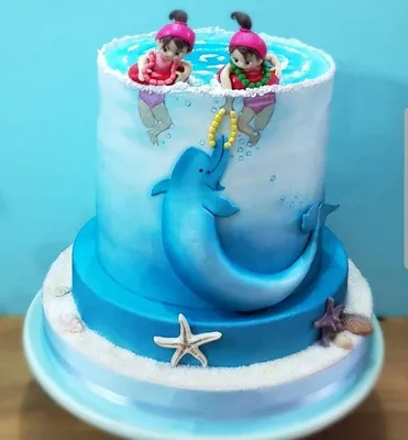 Бенто торт с дельфинами | Торт, Десерты