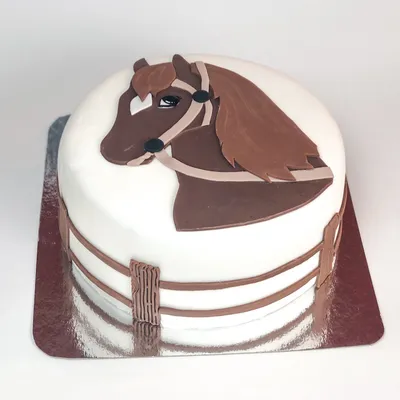 Торт с белой лошадью на заказ в Москве