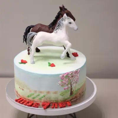 Торт с лошадьми на День Рождения №98171 — заказать по выгодной цене на  фабрике МЯТА