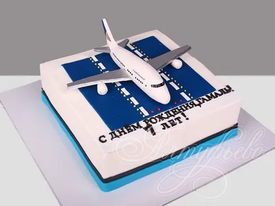Торт с самолетом на 7 лет 26023822 стоимостью 9 400 рублей - торты на заказ  ПРЕМИУМ-класса от КП «Алтуфьево»
