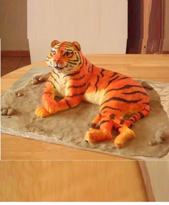 Торт Жираф и тигр детский торт на 2 года заказать с доставкой в СПб на дом