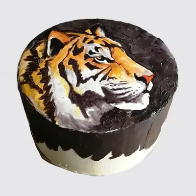 Торт с тигром и надписями для брата 06062723 стоимостью 10 600 рублей -  торты на заказ ПРЕМИУМ-класса от КП «Алтуфьево»