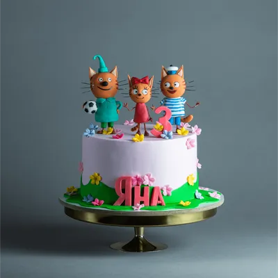 Торт \"Три кота\" 1 - \"Золотая Классика\" - интернет магазин сладостей