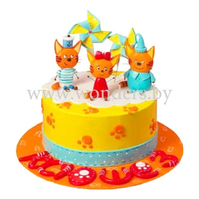 3 кота в новом цвете 👌🏻😻😻😻 | Торт на день рождения, Торт для ребёнка,  Детский торт