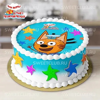 Торт Три кота на день рождения (T6933) на заказ