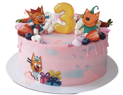 Торт Детский Три кота кремовый 2 на заказ в Днепре - Cake Studio  Nonpareil.ua