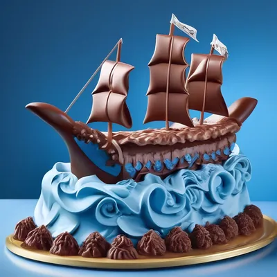 Торт \"Пиратский корабль\" – купить торт на заказ в Москве