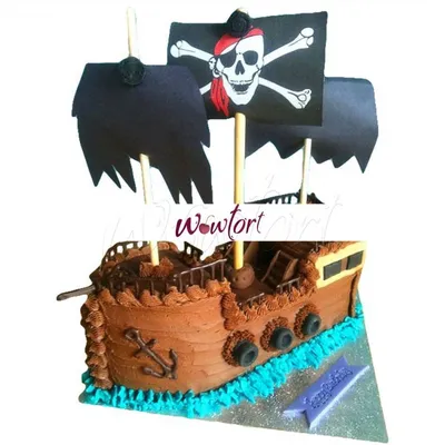 Торт в виде Корабля на заказ в кондитерской