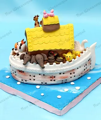 Коричневый торт «Пиратский корабль»