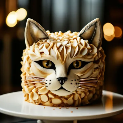 Необычный торт в виде кота» — создано в Шедевруме