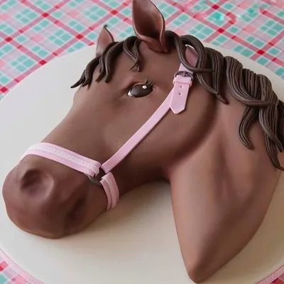 Торт «Лошади на лужайке» категории Детские торты с лошадками