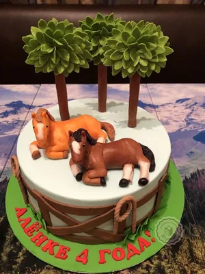 Торт Лошадь с Цветами | Торт с лошадью, Торт, Торт с животными