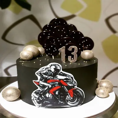 Скачать бесплатно фотографию торта в виде мотоцикла в хорошем качестве