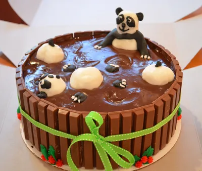 Торт “Милая панда” Арт. 01071 | Торты на заказ в Новосибирске \"ElCremo\"