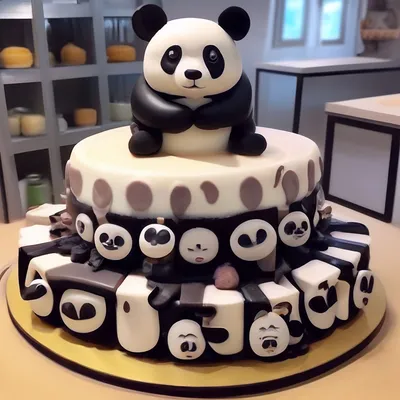 Торт Панда на заказ - более 70 идей! Торт в виде панды