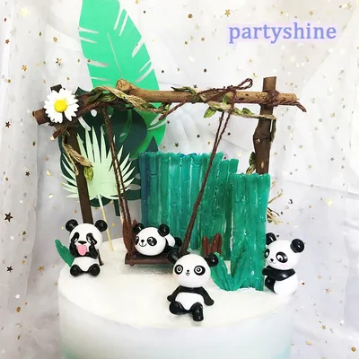 Торт с пандами - 80 фото