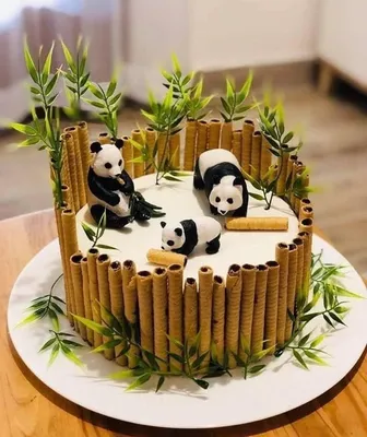 Торт панда | Торт, Тематические торты, Торт для девочки