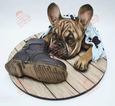 Торт собака 3D на заказ. Торт в виде собаки в Москве