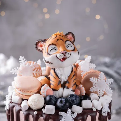 Торт тигр кремовый — на заказ по цене 950 рублей кг | Кондитерская Мамишка  Москва