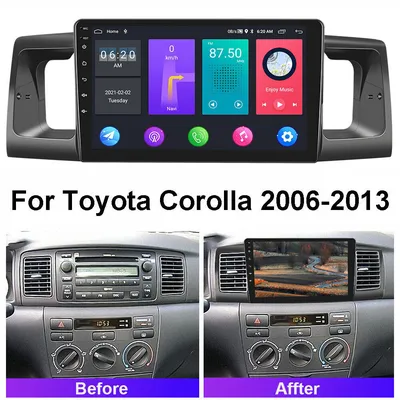 For Toyota Corolla 2006-13 Apple Carplay Car GPS Radio Stereo 32GB 9\"  Android 11 | eBay