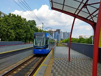 В Киеве на маршрут вышел новый львовский трамвай | Сегодня