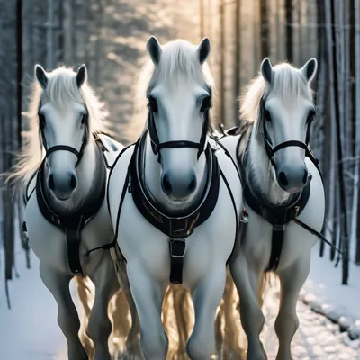 Картина по номерам \"Три белых коня\", на холсте, 50 х 40 купить по цене 439  ₽ в интернет-магазине KazanExpress
