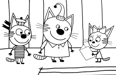 Игровой набор 5 фигурок героев мультфильма Три кота – Коржик, Карамелька,  Компот, Папа и Мама от 1Toy, Т17172 - купить в интернет-магазине ToyWay.Ru