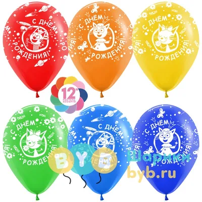 Набор из воздушных шаров на день рождения \"Три кота\" - купить с доставкой  по выгодной цене | Шаровски.рф