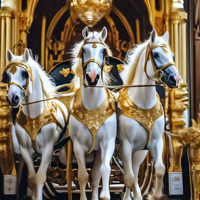 Алмазная вышивка Тройка лошадей Diy-S-532 - картина стразами Diy 50x33 см -  фото, описание, комплектация - arthomework