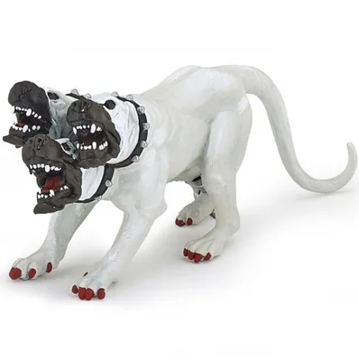 Цербер-собака в кожаном ошейнике с…» — создано в Шедевруме