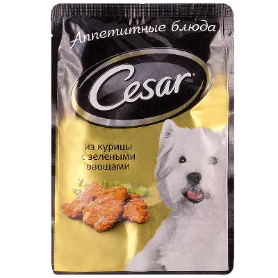 Корм для собак Cesar с говядиной и овощами 100г - купить в  интернет-магазине Улыбка радуги
