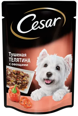 Корм для собак Cesar 100г курица с зелеными овощами для собак купить за 42  руб. с доставкой на дом в интернет-магазине «Palladi» в Южно-Сахалинске