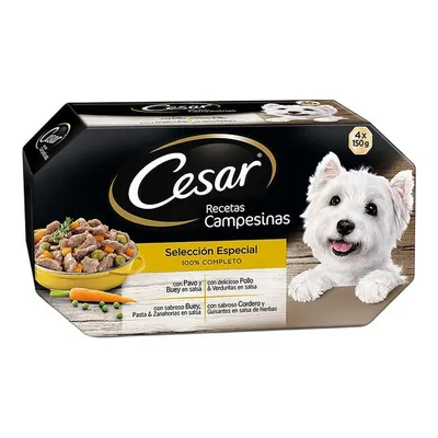 Влажный корм Cesar для взрослых собак, с тушеной телятиной и овощами в  желе, 28 шт по 85 г | ⚡ Бесплатная доставка завтра | AliExpress
