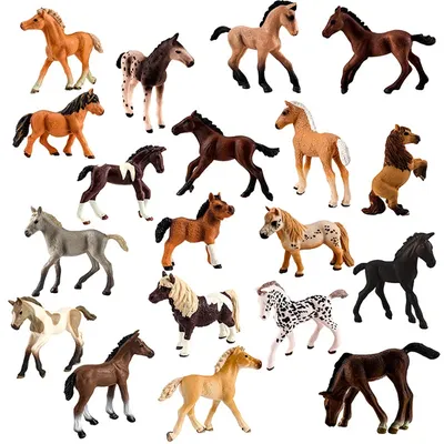 Коллекционная фигурка лошади разных цветов | AliExpress