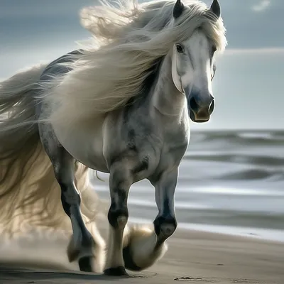 Цыганская упряжная лошадь, луг, закат…» — создано в Шедевруме