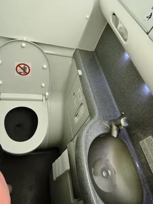 Туалет в самолете фото фотографии