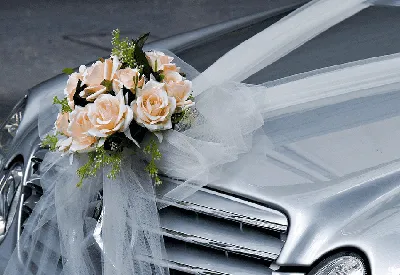 украшение машины для свадьбы, декор авто на свадьбу, оформление свадебного  автомобиля - Цветочное очарование