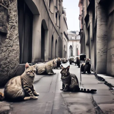 Уличные коты | Кот, Галерея