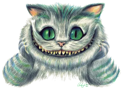 Криповая улыбка кота» — создано в Шедевруме