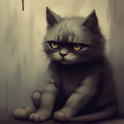 Унылый кот стоковое изображение. изображение насчитывающей ангстрома -  34748867