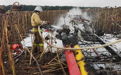 В Новосибирске недалеко от взлетно-посадочной полосы упал легкомоторный  самолет - ГТРК Иртыш
