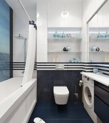 Интерьер ванной комнаты в голубых тонах - cоветы по выбору сантехники от  Акванет.Ру