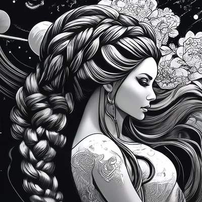 Искусные изображения Фантастической Варвары-красы длинной косы для загадочных сказочников