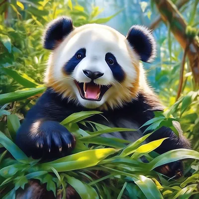 Веселая панда - 80 фото