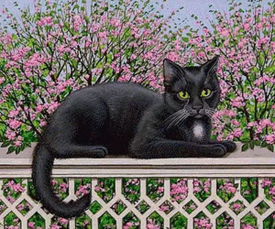 кошка нюхает весенние цветы Стоковое Фото - изображение насчитывающей мало,  смешно: 216819404