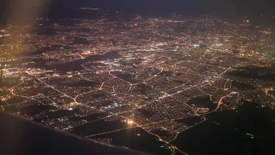 Ночной Лондон (вид из иллюминатора самолёта) - YouTube